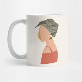 Abstract Woman With Green Scarf Mug